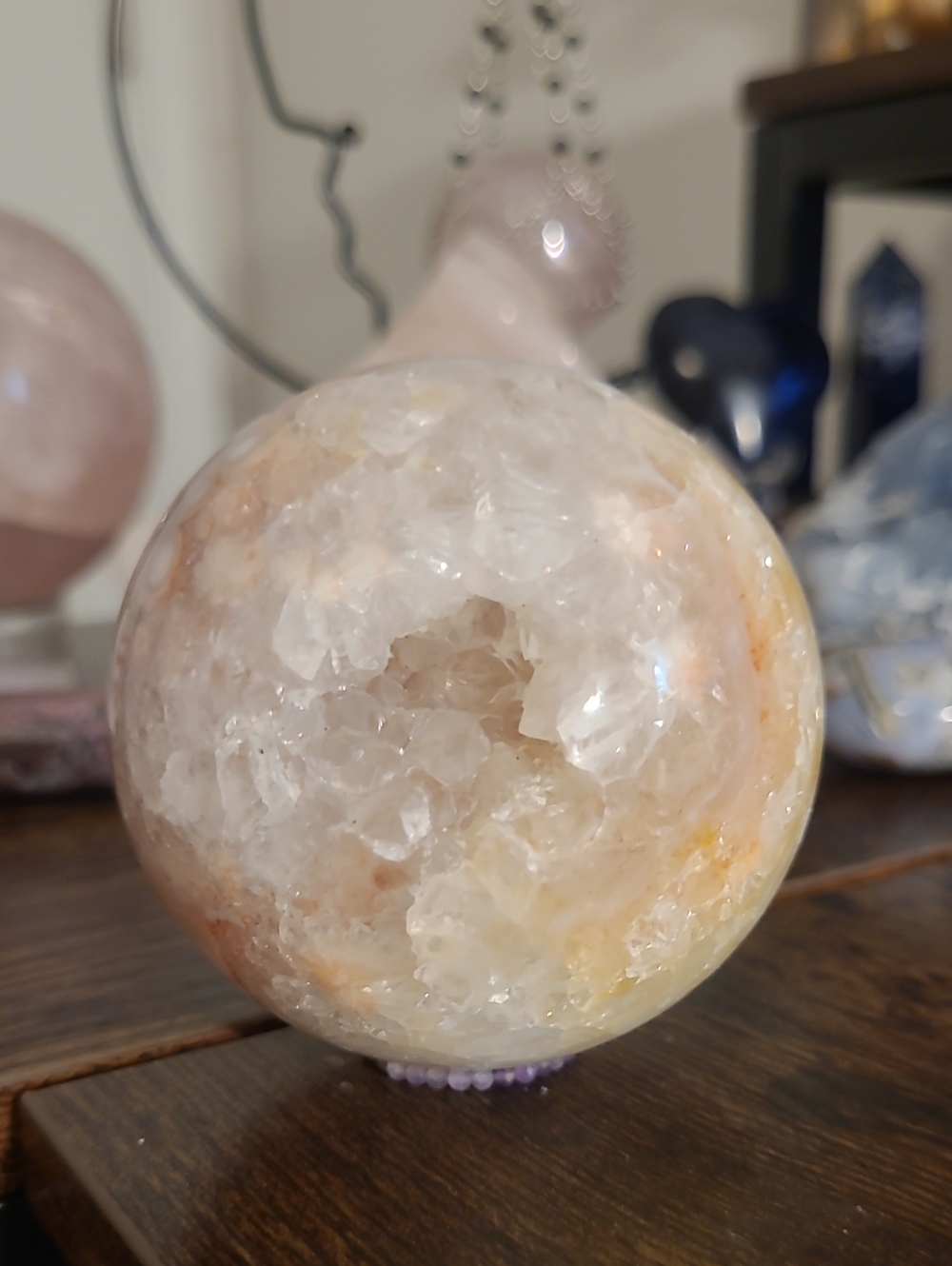 Pink Amethyst Druzy Sphere